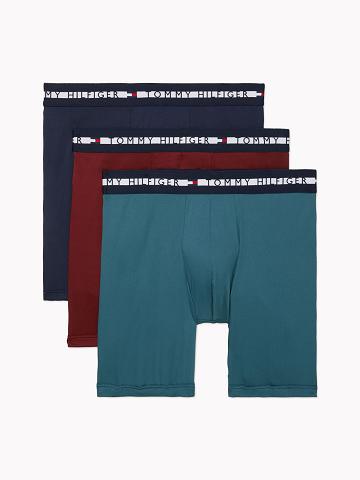 Férfi Tommy Hilfiger Th comfort+ boxer brief 3pk Boxer Briefs Kék | HU 1391DFM